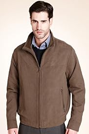 Big & Tall Collezione Mock Suede Bomber Jacket