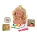 Theo Klein 5219 - Princess Coralie Schmink- und Frisierkopf, 25 cm, mit Kosmetik-CD