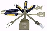 West Virginia Mountaineers 4 piece Barbecue (BBQ) set - NCAA