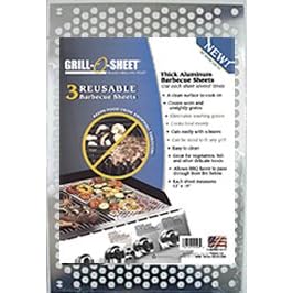 Grill-O-Sheet Aluminum Barbecue Sheet - 3 Pack by 