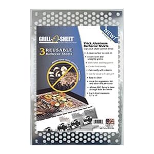 Grill-O-Sheet Aluminum Barbecue Sheet - 3 Pack by 