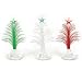 Colorful Christmas Tree Shaped Fiber Optic Light White Base