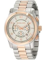 Women Michael Kors MK8176 Two Tone Stainless Steel Case and Bracelet Chronograp
