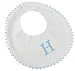 Princess Linens Garden Pique Bib, 2-pack - White with Baby Blue Rick Rack Trim-H