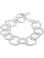 Sterling Silver Mesh Link Bracelet or Necklace: 8 Inch