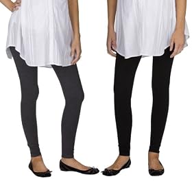 Liz Lange® for Target® Maternity Leggings with Smooth Belly Band (Set of 2) - Charcoal and Black