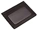 DEEZOMO DKER Handmade Genuine Leather Unisex Slim Super Thin Card Holder With ID Card Window - Coffee