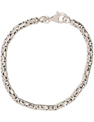 4mm Byzantine Chain Bracelet in Sterling Silver, 7.25 Inch