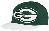 NFL Men's Green Bay Packers End Zone 2 In 1 Flat Visor Flex Hat - Tw80Z (Green, Large/X-Large)