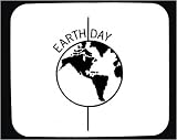 Decorated Mouse Pad with "earth day", banner, sign, planet
