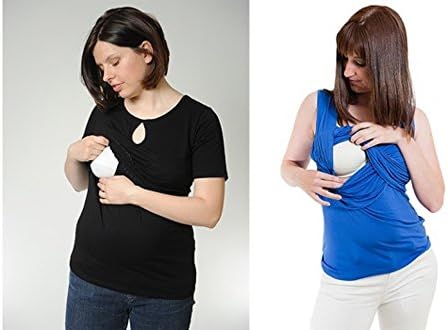 NurtureWear - 3 Piece Maternity & Nursing Sleep and Lounge wear. Sleeveless Top with Shorts & Capris: S Black