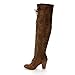 Forever Camila-48 Womens Chunky Heel Lace Up Over The Knee High Riding Boots,Tan,7