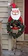 Santa Garden Stand Wreath Holder