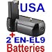 Professional Quality Battery Grip with Vertical Grip Shutter Release Button for Nikon D40 / D40X / D60 / D3000 / D5000 + 2 EN-EL9 Batteries