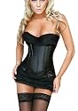 Dessous - Corsage und String Set MD4118, Gr&ouml;&szlig;e 36, schwarz