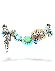 La Contessa Floral Peacock Necklace by Mary DeMarco - N8870