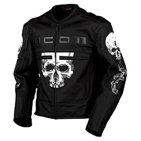 ICON MOTORHEAD SKULL LEATHER JACKET - MIDNIGHT- FREE US CONT. SHIPPING - NEW (X-LARGE)