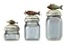 Sterling Home Glass Fly Fishin' Lure Storage Jars, Set of 3