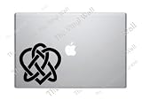 Irish Celtic Heart Knot Decal Sticker for Computer Wall Car Mac Macbook and More
