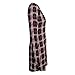 Women's Long Sleeve Tartan Plaid Retro Cocktail Party Dress