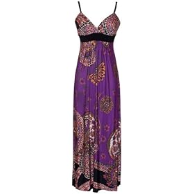 Paisley Floral Maxi Holiday Party Cocktail Dress