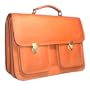 David King Flap Over Structured Briefcase-Black