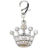 SJ- Rhinestone Decorated Imperial Crown Style Collar Charm for Dogs Cats