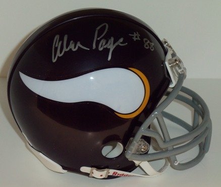 Alan Page Autographed/Hand Signed Minnesota Vikings Mini Helmet