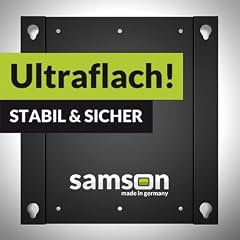 Ultraflache TV-Wandhalterung mit nur 12 mm Wandabstand f�r VESA 400x400; in Deutschland hergestellt, hochstabil und perfekt passend f�r Samsung, LG, Philips und viele andere Fernseher von 40 bis 60 Zoll
