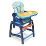 Badger Basket Envee Baby High Chair with Playtable Conversion, Orange/Blue