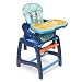 Badger Basket Envee Baby High Chair with Playtable Conversion, Orange/Blue