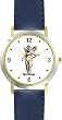Angel Statue - WATCHBUDDY&reg; DELUXE TWO-TONE THEME WATCH - Arabic Numbers - Blue Leather Strap-Size-Children's Size-Small ( Boy's Size & Girl's Size )