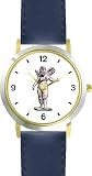 Angel Statue - WATCHBUDDY&reg; DELUXE TWO-TONE THEME WATCH - Arabic Numbers - Blue Leather Strap-Size-Children's Size-Small ( Boy's Size & Girl's Size )