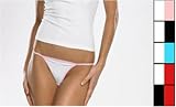 Bella Cotton Spandex Contrast Thong Bikini