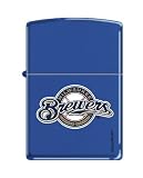 Zippo Lighter MLB Milwaukee Brewers Blue Matte