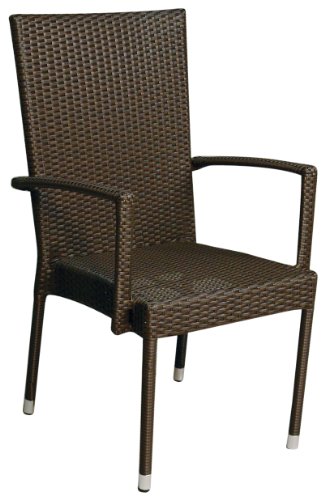 Hansen Outdoor 10/119 Outdoor-Armlehnstuhl, Breite: 52 cm, Tiefe: 56 cm, H&ouml;he: 91 cm, SH 45 cm, braun meliert