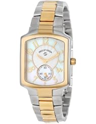 Philip Stein Womens 21TG-FW-SSTG Classic Two-Tone Gold Plated Two-Tone Gold Bracelet Watch