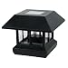 Paradise GL23124BK Plastic Solar Post Light with White LED and Clear Lens, Black