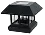 Paradise GL23124BK Plastic Solar Post Light with White LED and Clear Lens, Black