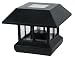 Paradise GL23124BK Plastic Solar Post Light with White LED and Clear Lens, Black