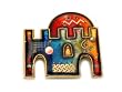 Enamel Jerusalem Brooch by Yossi Steinberg ( 2"L x 1.75" W)