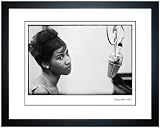 Aretha Franklin at the Microphone, 1960 - Fine Art Print Portrait