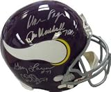 Jim Marshall signed Minnesota Vikings Full Size Replica Helmet-4 signatures