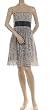 BCBG W.WHITE/BLACK LACE SASH PARTY DRESS NEW 8