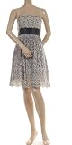 BCBG W.WHITE/BLACK LACE SASH PARTY DRESS NEW 8