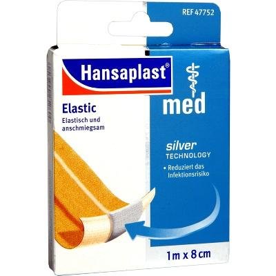 HANSAPLAST med elastic 8 cmx1 m Abschnitte 10 St Streifen