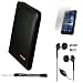 Black Deluxe Leather Slip In Portfolio Protector Case Cover for New Samsung Galaxy Tab ( P1000 Table