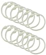12-Pack Clear Shower Curtain Rings Set