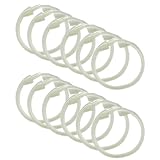 12-Pack Clear Shower Curtain Rings Set by Jed Mart