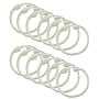 12-Pack Clear Shower Curtain Rings Set